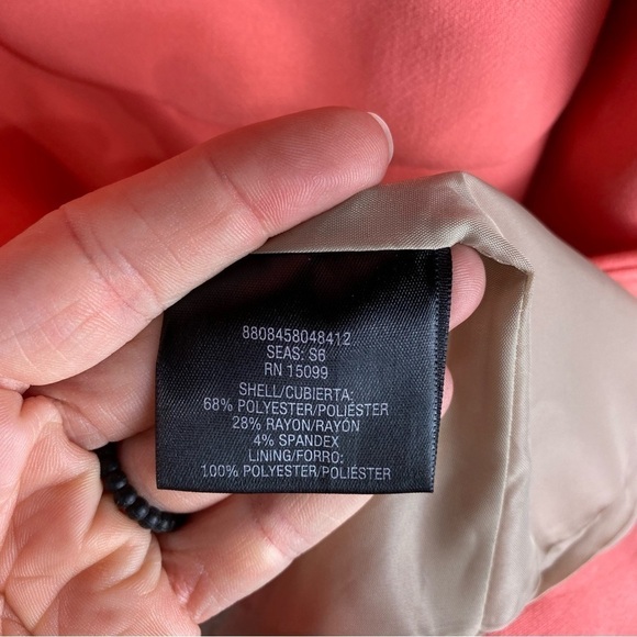 Metaphor: Missy Longline Zipper Pocket Winter Overcoat Jacket Salmon Pink (NWT) - Picture 4 of 5